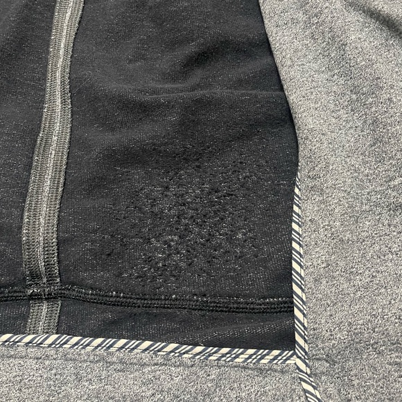 Lululemon Women’s Size 4 Hoodie Snap Close Yoga Jacket Oversized Hood Gray FLAWS - Picture 9 of 15